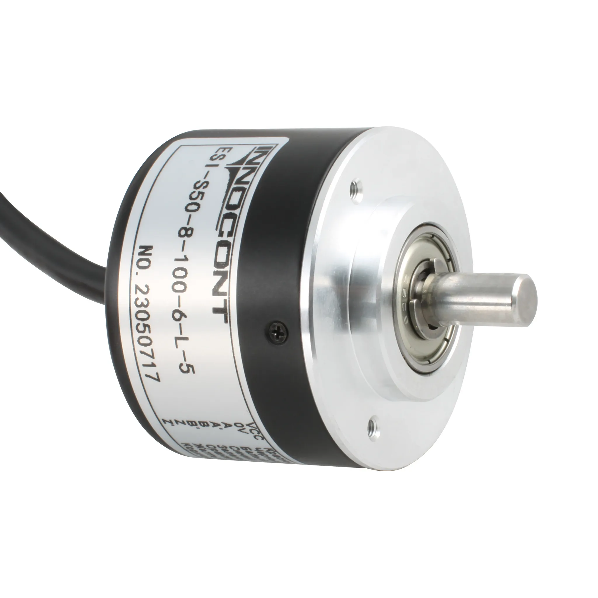 Инкрементальный энкодер D=40мм, выступающий вал 8мм, 500 имп/об, 5VDC, выход TTL, IP54, -20…+80°C, радиальный кабель 2м