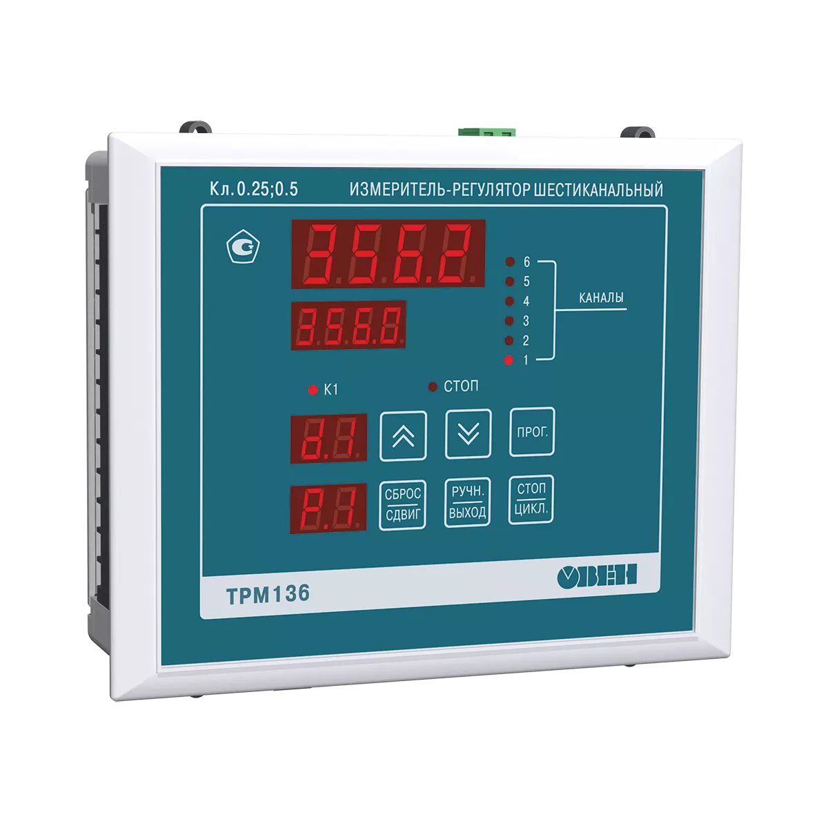 ТРМ136 цифровой терморегулятор шестиканальный с двухпозиционным управлением и RS-485