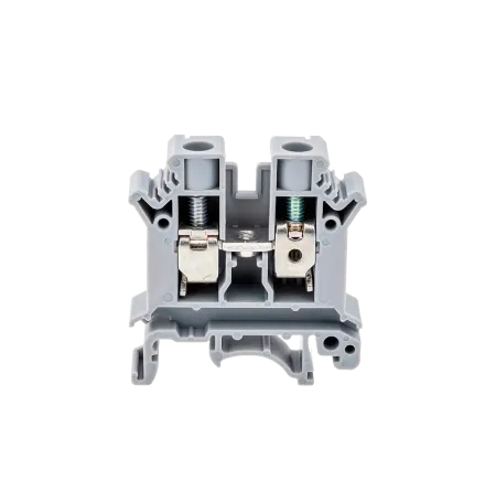 Клемма винтовая проходная, 10 мм², серая