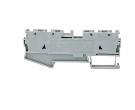 Клемма пружинная четырехпроводная,  4 мм², серая