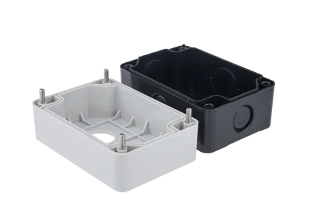 Корпус кнопочного поста, 2 отверстия, серый, IP54