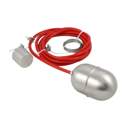 Поплавковый датчик уровня жидкости, исполнение на кабеле 3 м, -10 +180 С, поплавок- нерж. сталь, кабель- силикон