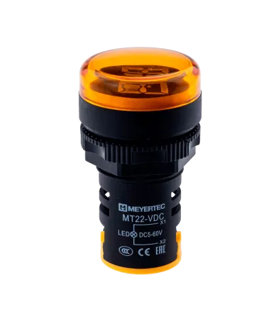 Индикатор напряжения, 5-60V DC, желтый