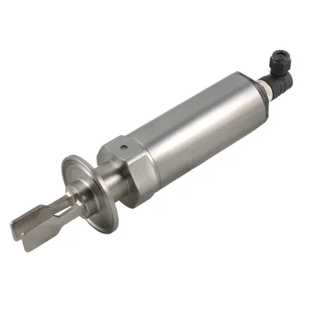 Вибрационный датчик предельного уровня жидкостей, -40 +150°С, Pmax=40 bar, 12 - 55 VDC, IP65/67, соединение - Clamp DN40, удлинение 40 мм, нерж. сталь 316L, электрополировка зондов, шероховатость ≤ 0,6 мкм, выход PNP/NPN, разъем M12x1, 4pin
