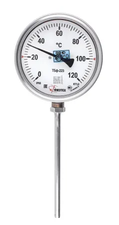 Термометры биметаллические коррозионностойкие ТБф-223 IP65 с возможностью гидрозаполнения (Диаметр: 100 мм, 160 мм)