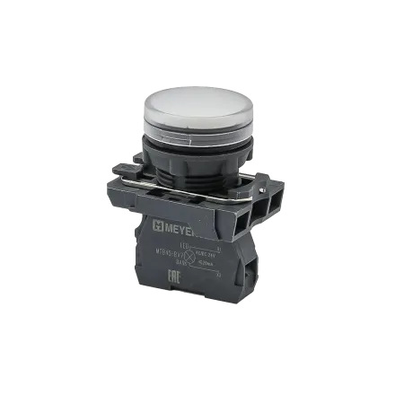 Лампа сигнальная белая, 24V AС/DC, IP65, пластик