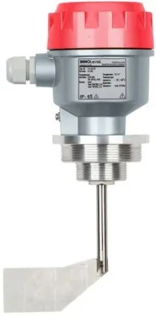 Механический ротационный датчик предельного уровня сыпучих материалов в алюм. корпусе, -40 +80 С, Рmax=0.8 bar, 24 VDC, IP65, лопасть 40х98 мм, нерж. сталь, скорость вращения 5 об/мин, соединение- резьба 1 1/2" с переходом на 2 1/2", алюм., удлинение 150 
