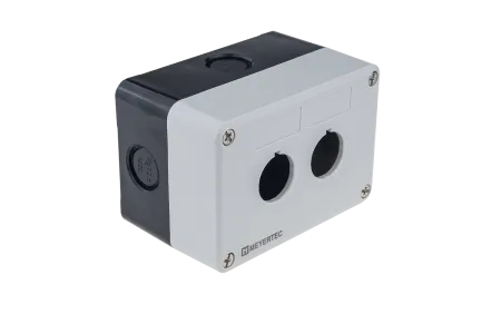 Корпус кнопочного поста, 2 отверстия, серый, IP54