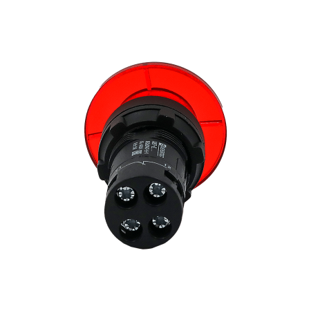 Кнопка грибовидная красная с подсветкой, Ø40 мм, 1NC, 220V AC, IP54, пластик
